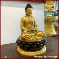  Tượng Phật A Di Đà ngồi trên đài sen bằng đồng vàng cao 60cm
