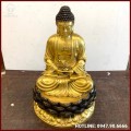  Tượng Phật A Di Đà ngồi trên đài sen bằng đồng vàng cao 60cm