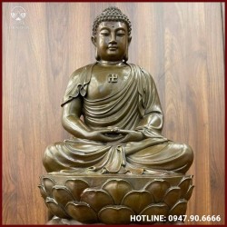 Tượng Đức Phật A Di Đà ngồi thiền giả cổ nặng 14kg