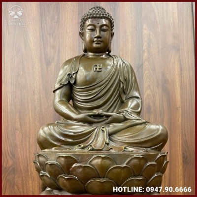 Tượng Đức Phật A Di Đà ngồi thiền giả cổ nặng 14kg