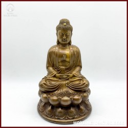 Tượng Phật A Di Đà bằng đồng giả cổ cao 30cm