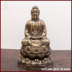 Tượng Phật A Di Đà đế bát giác hun giả cổ nặng 8kg