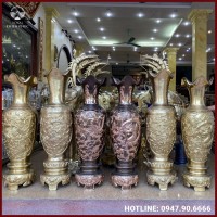 Tổng hợp các mẫu lọ lộc bình bằng đồng đẹp tinh xảo