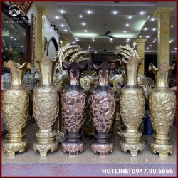 Tổng hợp các mẫu lọ lộc bình bằng đồng đẹp tinh xảo