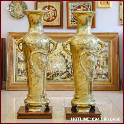 Lọ lộc bình bằng đồng catut cao 1m35