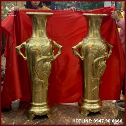 Lọ lộc bình bằng đồng catut