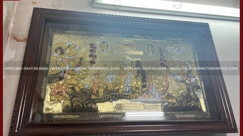 Bàn giao lắp đặt tranh mừng thọ khách Gia Lâm - Hà Nội