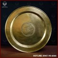 Mâm đồng vàng chữ Tâm đường kính 60cm nặng 3,1kg