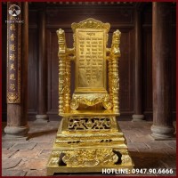 Ngai thờ gia tiên bằng đồng dát vàng cao cấp