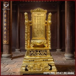 Ngai thờ gia tiên bằng đồng dát vàng cao cấp