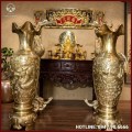 Đôi lọ lộc bình rồng phượng bằng đồng catut cao 1m5