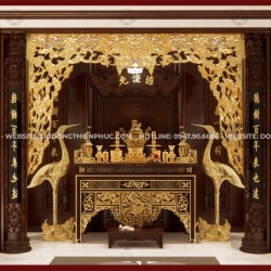 Bàn thờ Dát vàng cao cấp - Dịch vụ thiết kế thi công 