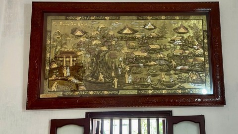 Đồ đồng Thiên Phúc bàn giao tranh Cội Nguồn Quê Hương 2m35 x 1m35