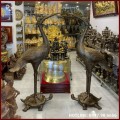 Bộ hạc thờ bằng đồng đỏ cỡ lớn nổi bật
