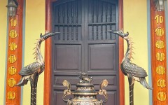 Bàn giao đôi hạc đồng 1m55 và đỉnh tai mây 90cm tại Vũ Thư, Thái Bình