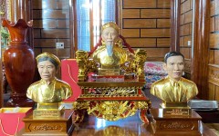 Đồ đồng Thiên Phúc bàn giao tượng truyền thần dát vàng tại Nghệ An