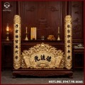 Bộ cuốn thư câu đối Đức Lưu Quang hun giả cổ kích thước 1m55
