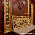 Bộ hoành phi và đại tự câu đối sơn màu