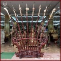 Bộ binh khí bát bửu bằng đồng cổ kính cao 2m2