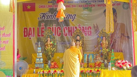 Đồ đồng Thiên Phúc tham gia lễ đúc chuông 500kg Chùa Linh Thông - Quốc Oai - Hà Nội