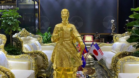 Bàn giao Tượng Trần Hưng Đạo 70 dát vàng tại Đông Anh - Hà Nội