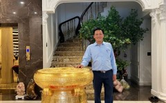 Bàn Giao Quả Trống Đồng 80cm Dát Vàng Kèm Đôn Gỗ Hương Tại Yên Bái – Đồ Đồng Thiên Phúc