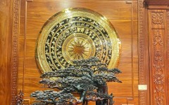 Hoàn thiện bàn giao mặt trống đồng gò mạ vàng 1m2 tại Vũ Thư