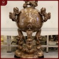 Đỉnh thất lân vờn cầu khảm ngũ sắc cao 1m15
