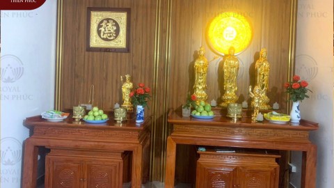 Bàn giao Bộ tượng Phật & tranh chữ cho khách hàng tại Hải Phòng