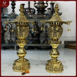 Đèn chuông đồng vàng Đài Loan cắm điện