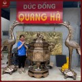Đỉnh đồng cỡ lớn lục giác bằng đồng đỏ khảm tam khí