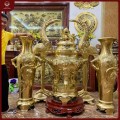 Đỉnh đồng hoa sòi cỡ lớn bằng đồng catut
