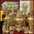 Đỉnh đồng hoa sòi cỡ lớn bằng đồng catut
