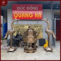 Đỉnh đồng cỡ lớn lục giác bằng đồng đỏ khảm tam khí
