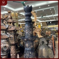 Chân nến cỡ lớn hun đen độc đáo cao 2m17 chạm song long