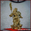 Tượng Quan Công 5 Cờ Đồng Vàng Cao 25cm