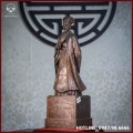 Tượng Khổng Minh đồng đỏ hun đen cao 50cm