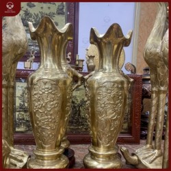 Lọ lộc bình tứ quý bằng đồng catut cao 1m2