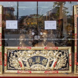 Đại tự câu đối đồng vàng sơn đen và đỏ