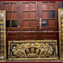 Đại tự câu đối khảm tam khí 1m55