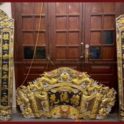 Cuốn thư câu đối khảm tam khí 1m55