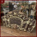 Cuốn thư câu đối đồng vàng giả cổ mẫu đồng rồng nổi 1m55