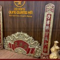 Cuốn thư câu đối đồng vàng sơn đỏ 1m97