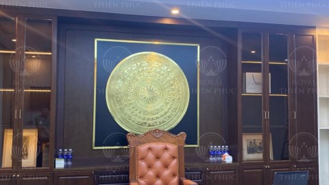 Lắp đặt mặt trống đồng vàng 1m2 cho Khách tại Hà Nội