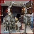 Hạc thờ đồng đỏ cạo màu 2m2 