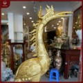 Hạc thờ cỡ lớn đồng vàng catut dát vàng 9999 cao 1m7