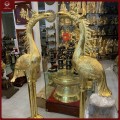 Hạc thờ cỡ lớn đồng vàng catut dát vàng 9999 cao 1m7