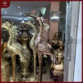 Hạc thờ đồng đỏ cạo màu 1m92