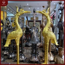 Hạc thờ dát vàng 9999 cao 1m92  sang trọng