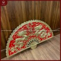 Quạt chầu song long nền đỏ 1m2x70cm